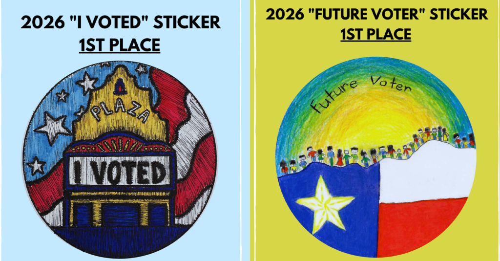 Reconocimiento a Estudiantes de El Paso en el Concurso de Calcomanías para las Elecciones 2026