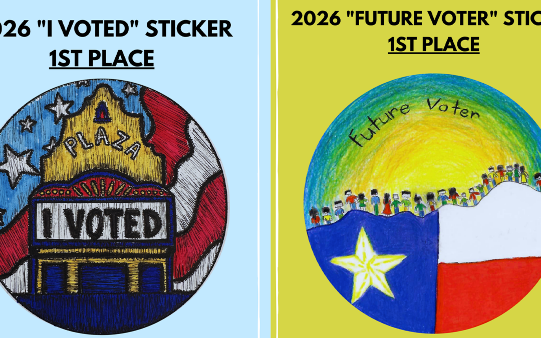 Reconocimiento a Estudiantes de El Paso en el Concurso de Calcomanías para las Elecciones 2026