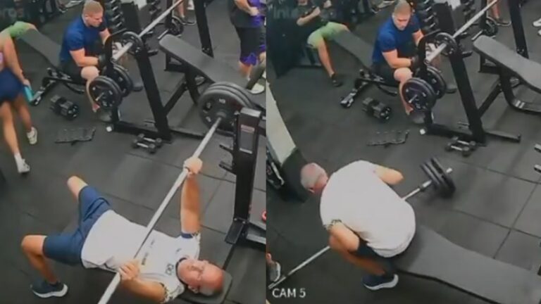 Hombre muere en gimnasio tras accidente con barra de 75 kg