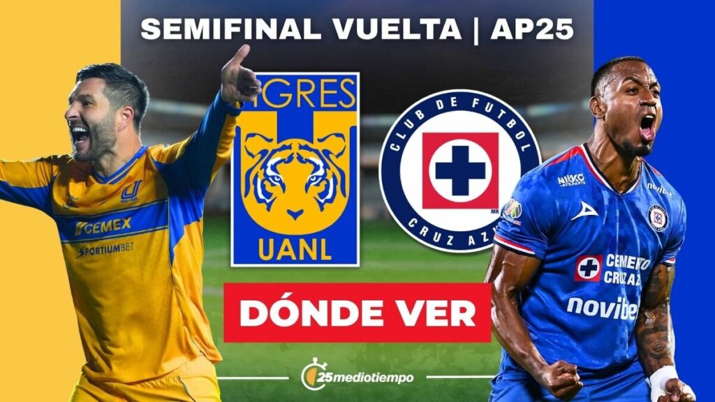 Tigres vs Cruz Azul: Horario y Dónde Ver la Semifinal de Liga MX 2025