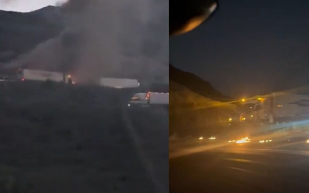 Accidente Monterrey-Saltillo: Tráiler Incendiado Causa Cierre de Autopista