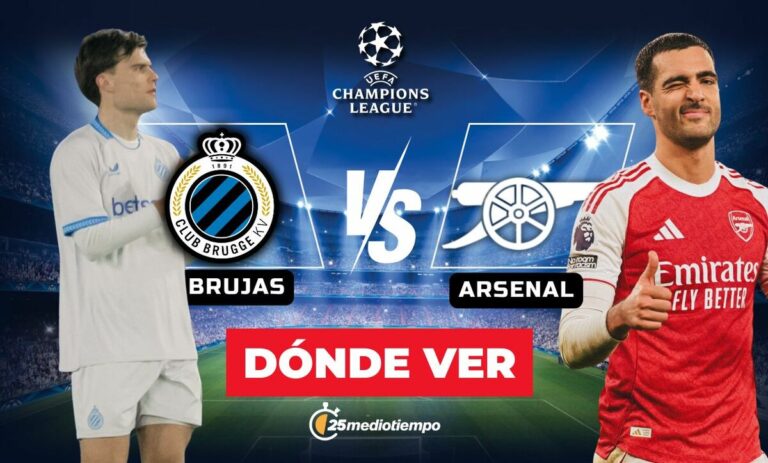 Champions League 2025: Sigue el Enfrentamiento EN VIVO Entre Brujas y Arsenal