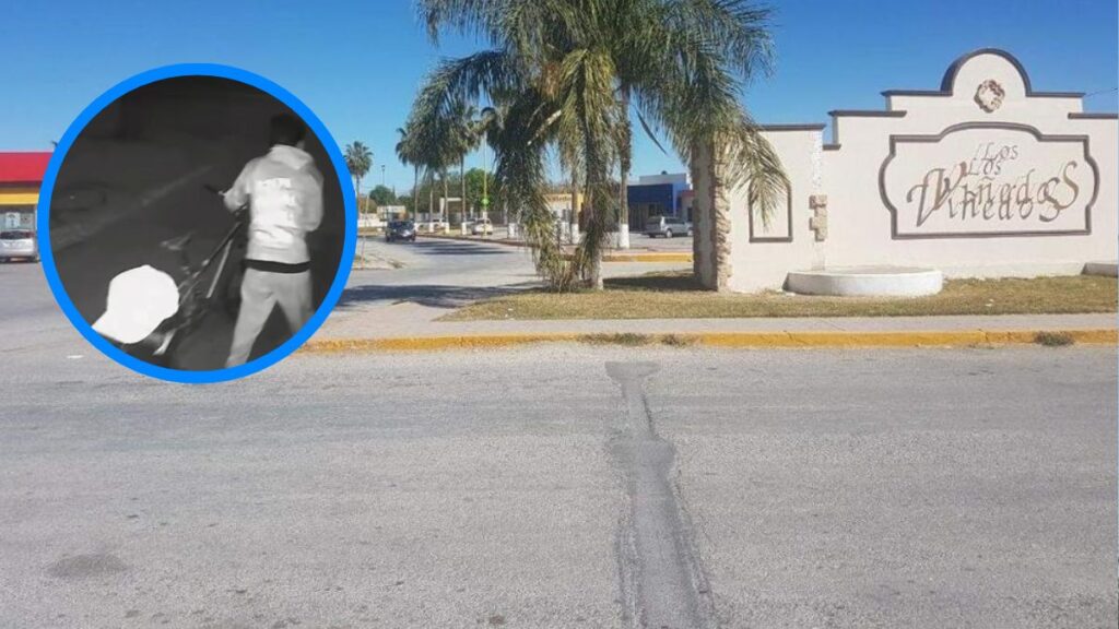 Robo de Bicicleta: Dos Hombres Captados en Defensa de Residencial Viñedos de Torreón