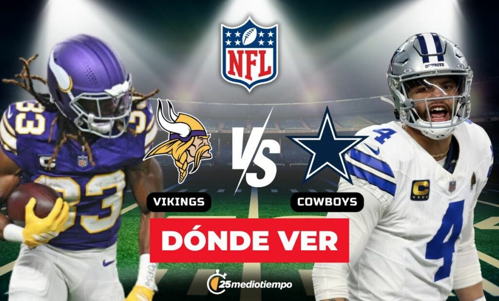 Vikings vs. Cowboys: Horario y Cómo Ver EN VIVO el Sunday Night Football de la Semana 15 de la NFL