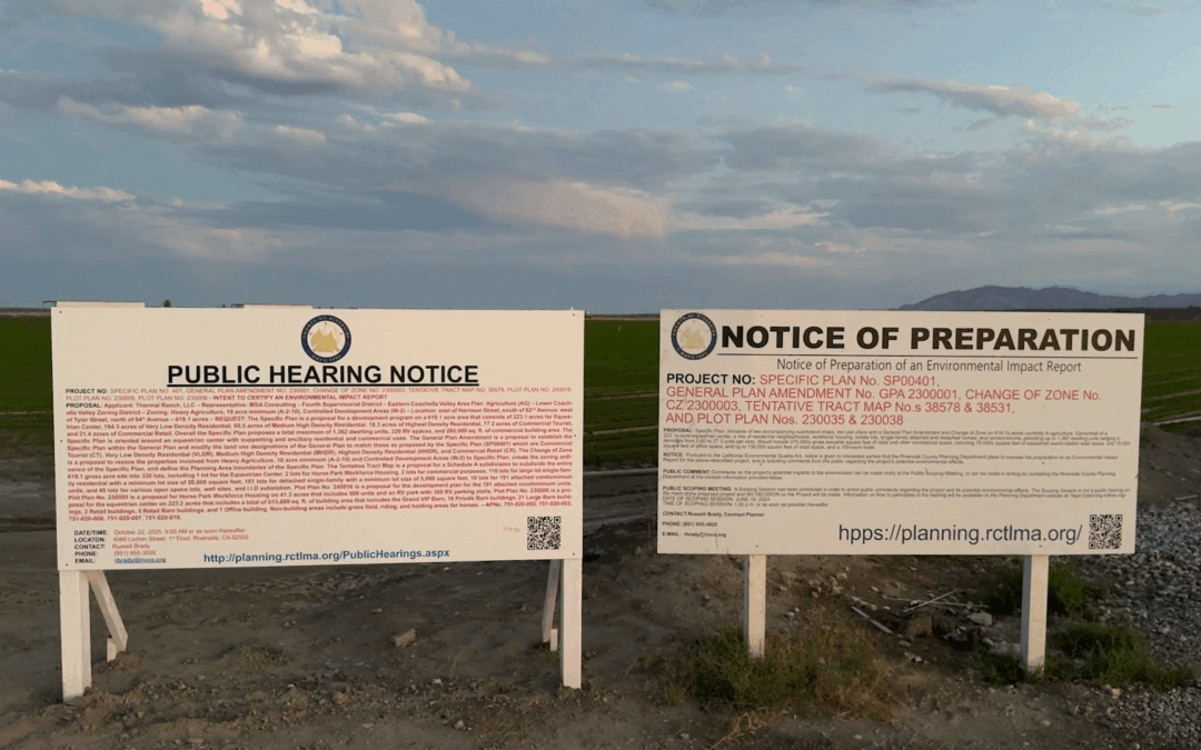 El Proyecto Thermal Ranch Regresa a Votación: La Junta de Supervisores Decide el Futuro de la Comunidad