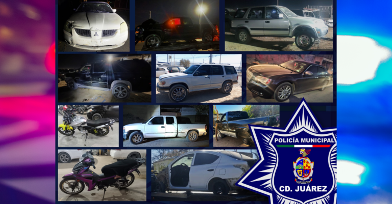 Recuperación de Vehículos Robados: Policía de Ciudad Juárez Asegura 11 Autos en Operativo Especial