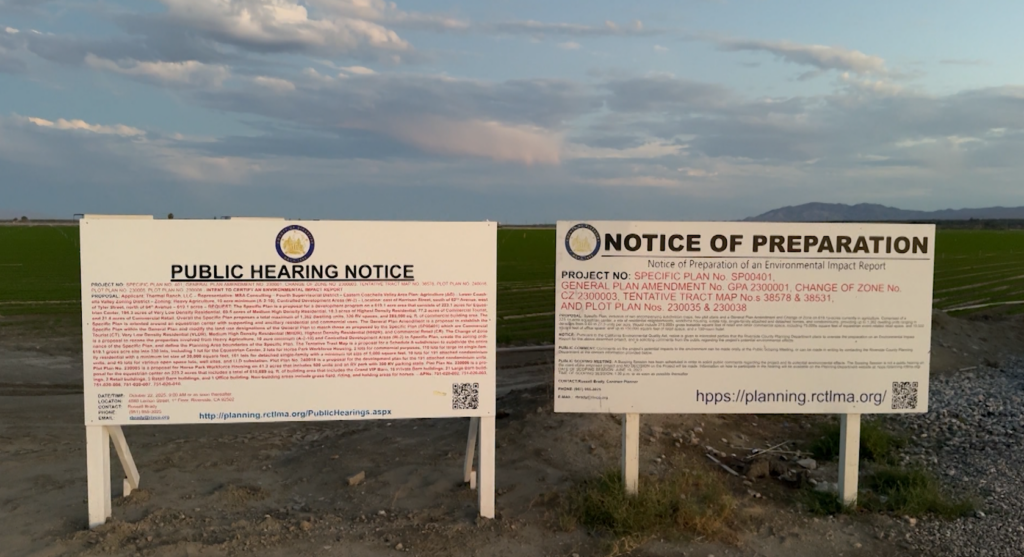 Comunidad del Este del Valle se opone al proyecto Thermal Ranch