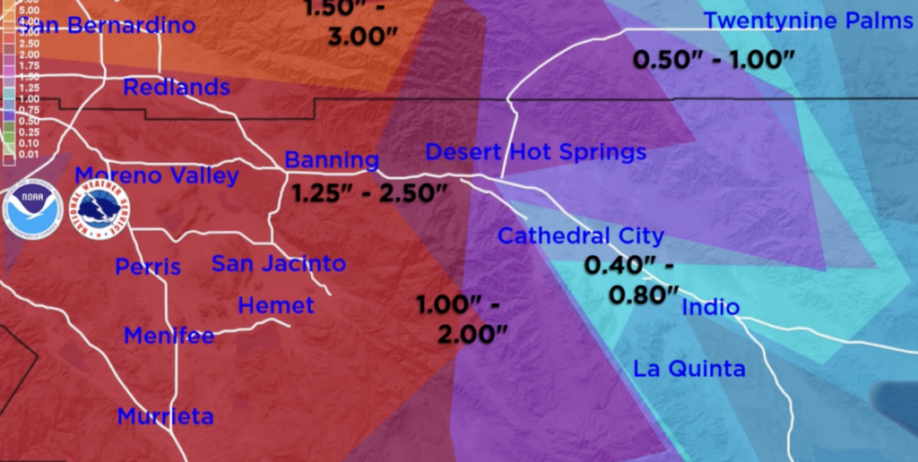 Tormenta Invernal Afecta el Valle de Coachella Este Nochebuena