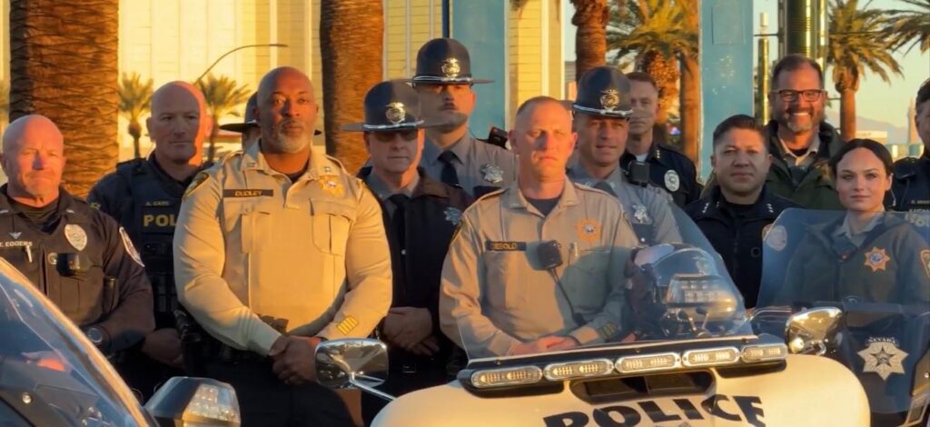 Cinco policías de Las Vegas lanzan un plan de seguridad vial para reducir fatalidades