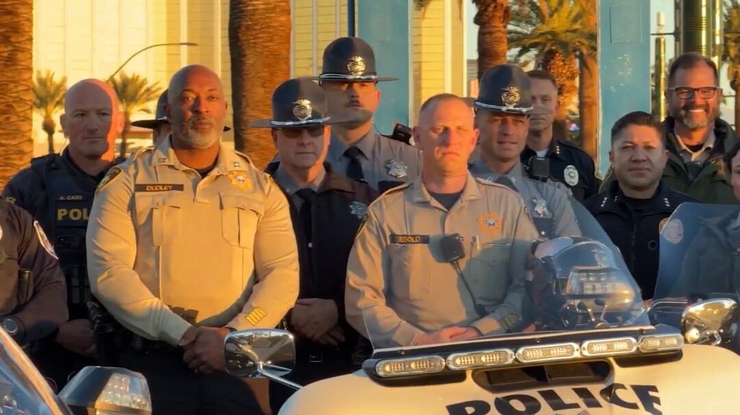 Cinco policías de Las Vegas lanzan un plan de seguridad vial para reducir fatalidades