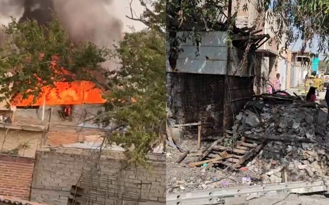 Incendio en El Salto: Casa Consumida por Chatarra, Familia de 5 Evacuada a Tiempo