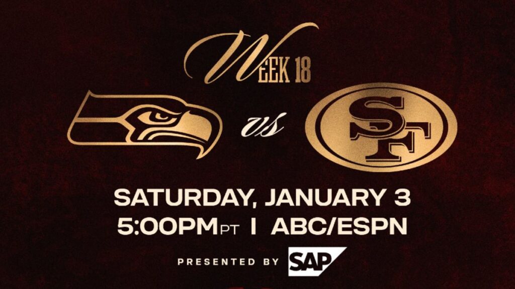 Seahawks vs 49ers: Cómo y dónde ver el Juego EN VIVO de la Semana 18 de la NFL 2025