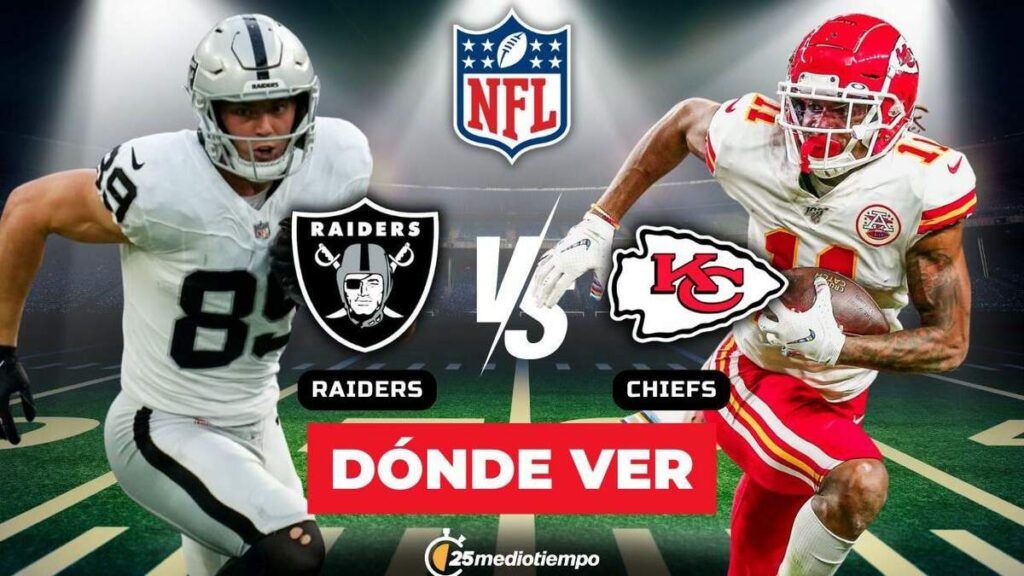 Cómo Ver EN VIVO los Chiefs vs Raiders en la Semana 18 de la NFL