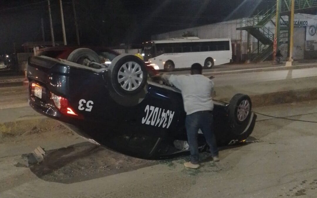 Accidente de Taxista en Matamoros: Volcadura Impactante Captada en Video