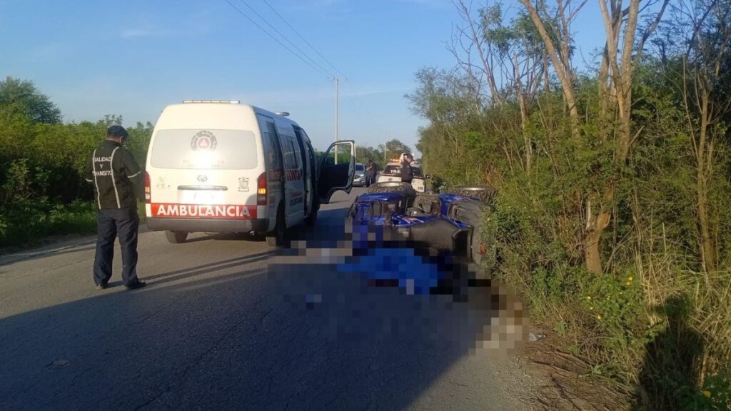 Trágico accidente de cuatrimoto en Montemorelos: mujer fallecida y hombre herido