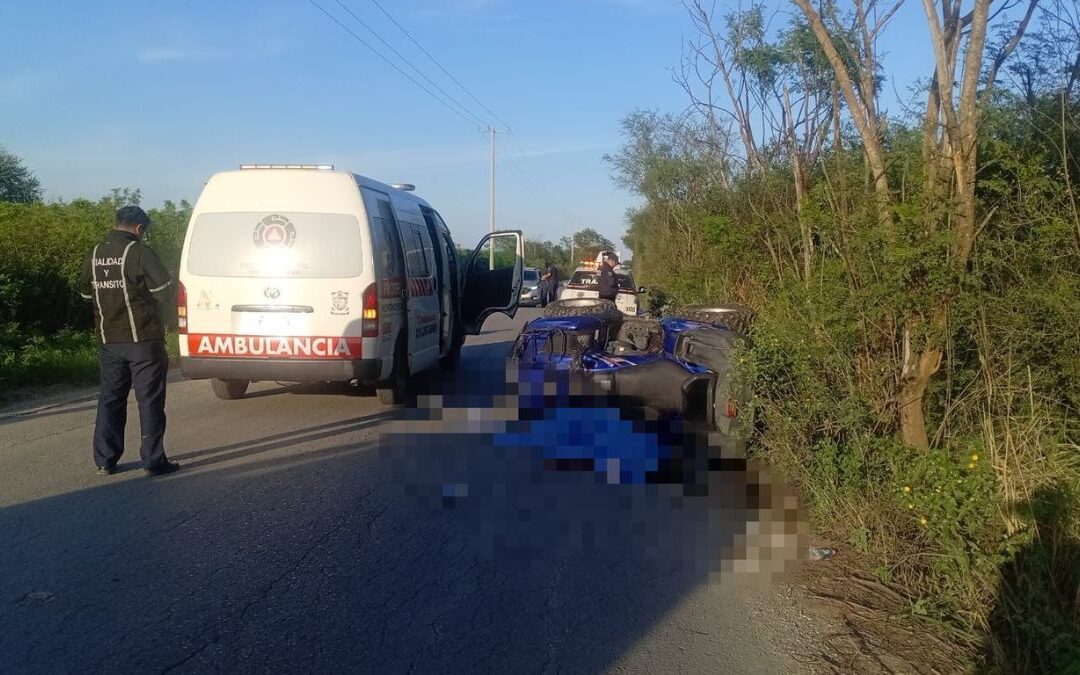 Trágico accidente de cuatrimoto en Montemorelos: mujer fallecida y hombre herido