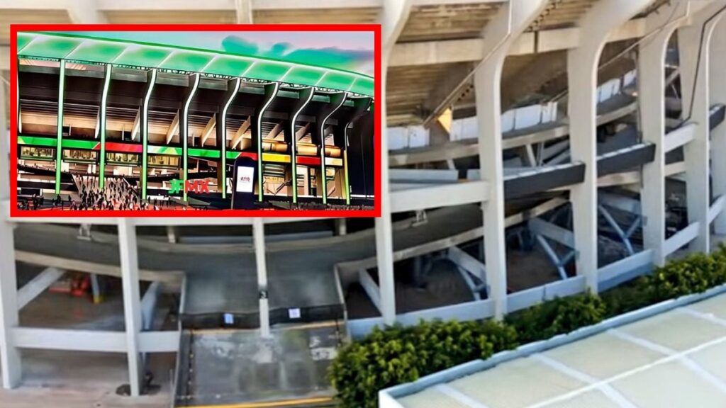 Iluminación Exterior del Estadio Banorte: ¡La Instalación Está en Marcha!