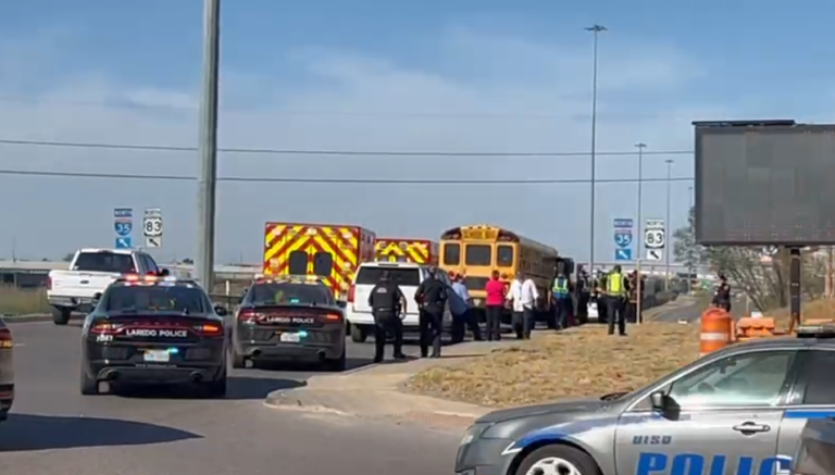 Accidente de camión escolar del UISD en Laredo: detalles sobre el incidente en International Blvd y San Dario Ave